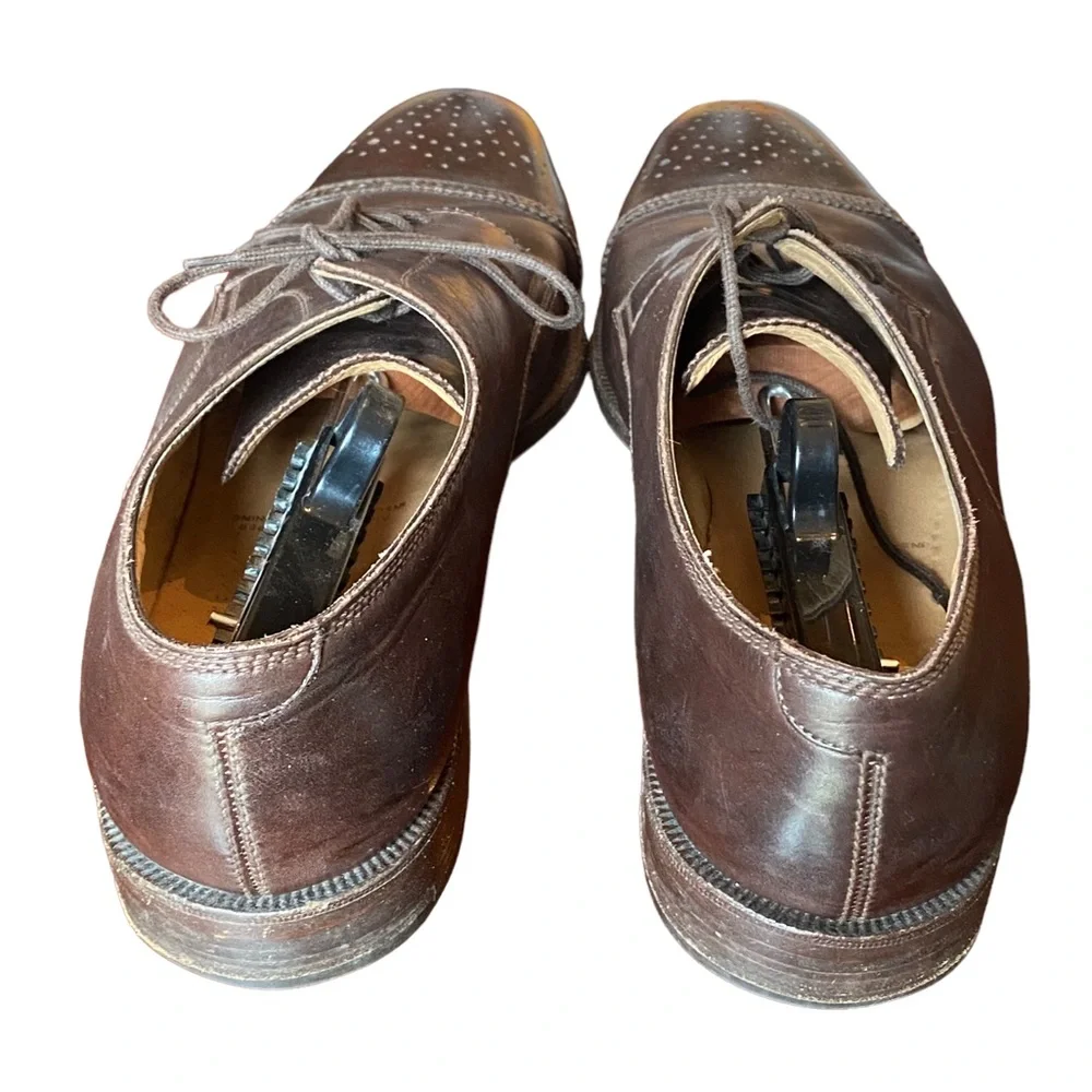 Gravati Men’s Leather Cap Toe Brown Tie Loafers